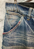 straight ripped remake jeans Attachment indigo right blue