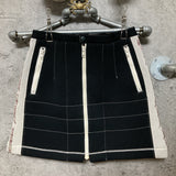 Hysteric glamour bonding skirt logo stripe black