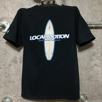 surfboard printed T shirt local motion hawaii black blue