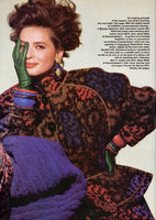 Hanae Mori Knit batwing turtle knit top retro couple design purple