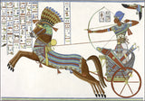 Egyptian style oval trinket box Qadesh battle Battle of Kadesh hieroglyph Egypt ancient mural jewelry case ceramic yellow