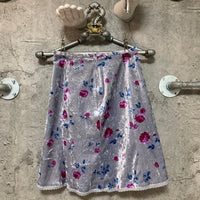 rose velour skirt