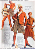 plaid pattern pleated skirt wool brown