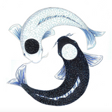 tai chi fish tattoo sticker