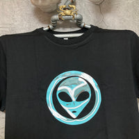 alien printed t-shirt black