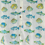 fishing printed shirt back panel pattern short sleeve marlin fish blue