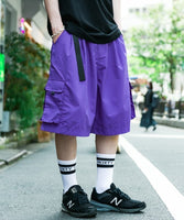 purple velour shorts half pants