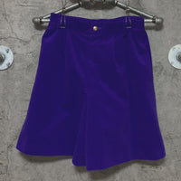 purple velour shorts half pants