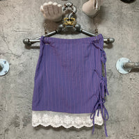 lace-up race skirt purple