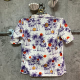 aloha shirt short sleeve purple