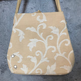 arabesque patterned handbag beige