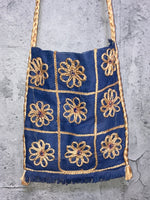 flower hemp bag flower blue gold