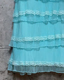 frilled ruffle dress pale blue