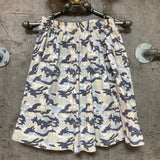 camouflage flare skirt blue gray