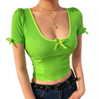 cropped tight top green