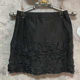 crinkle pleated black skirt
