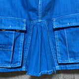white stitched skirt blue