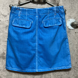 white stitched skirt blue