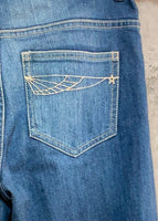 mid rise denim flare jeans 18th amendment colbert
