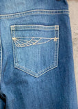 mid rise denim flare jeans 18th amendment colbert