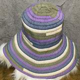 purple spiral stripes capelin hat