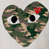 PLAY COMME des GARCONS camouflage heart T shirt