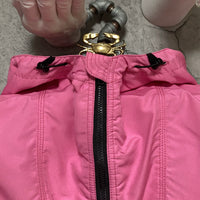 three-quarter sleeves pink nylon jacket