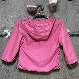 three-quarter sleeves pink nylon jacket