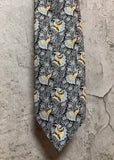 peacock feather blue tie