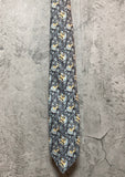 peacock feather blue tie