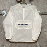 Rossignol ski white nylon pullover hoodie