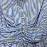 blue stripes blouse