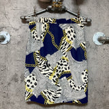 80s pattern leopard skirt