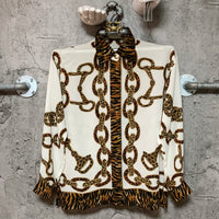 leopard print chain shirt