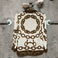 leopard print chain shirt