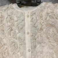 lace vest blouse white lily brown