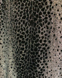 glitter long skirt leopard black silver