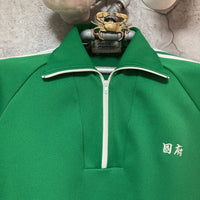 school tracksuit pullover tops green