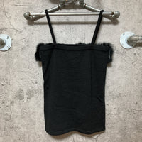 Hello Kitty fur spangle camisole top black