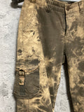 tie dye low-rise pants brown beige