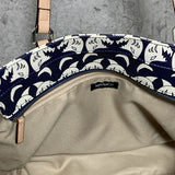 Max&Co. shark printed handbag navy white