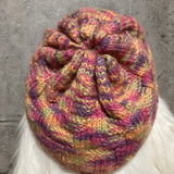 marble knit beanie pink yellow Leon Matilda