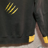 tiger printed sweatshirt hoodie black yellow