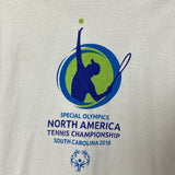 tennis player T-shirt white special olympics South Carolina