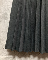 pleated skirt dark knee length gray
