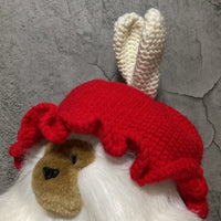 bunny ears knit hat kids baby red white