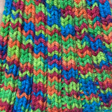 colorful knit beanie watch cap rainbow green orange blue