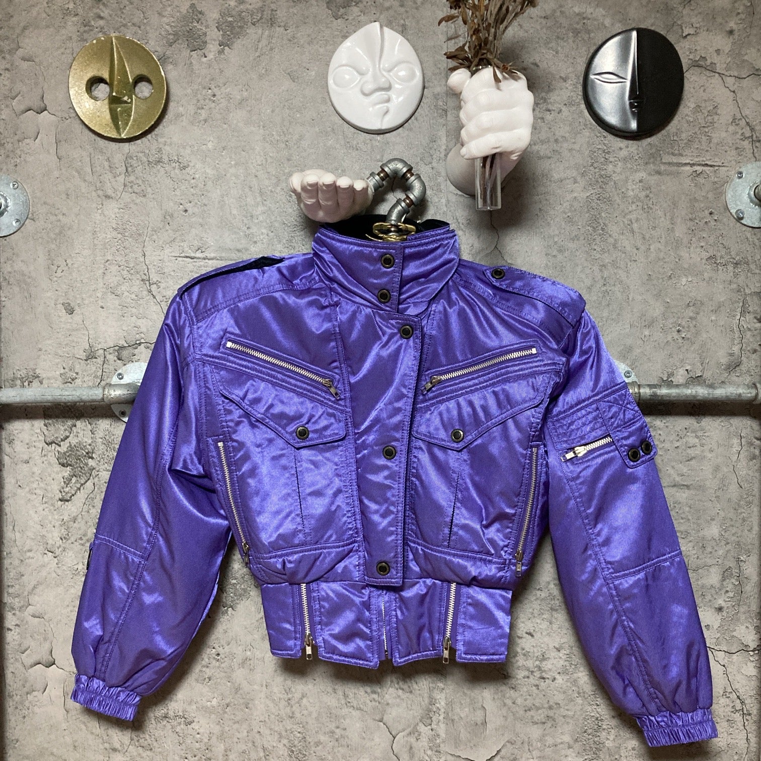 hooded ski jacket snowboard windex pro purple black – 雑居ビル