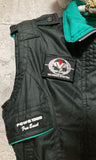 ski suit jacket jumpsuit two piece set black green