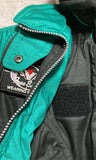 ski suit jacket jumpsuit two piece set black green